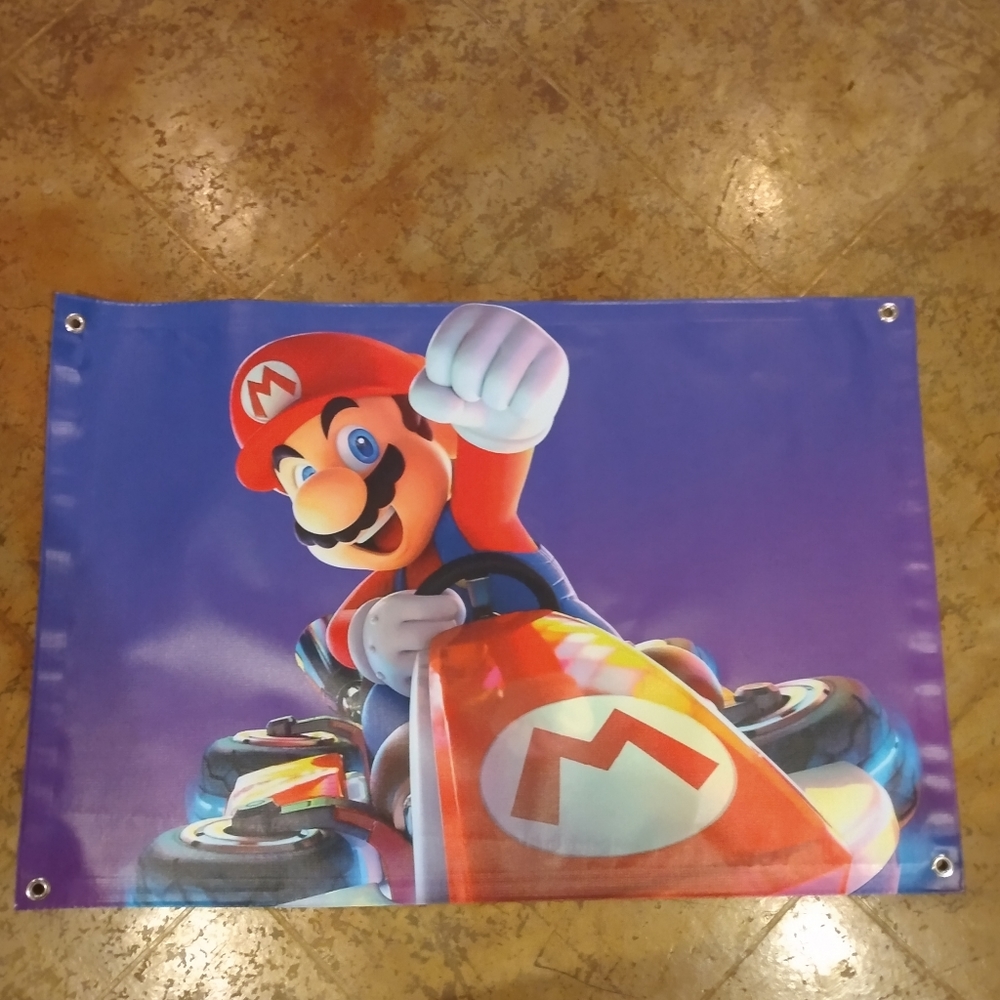 Mario Kart Vinyl Banner